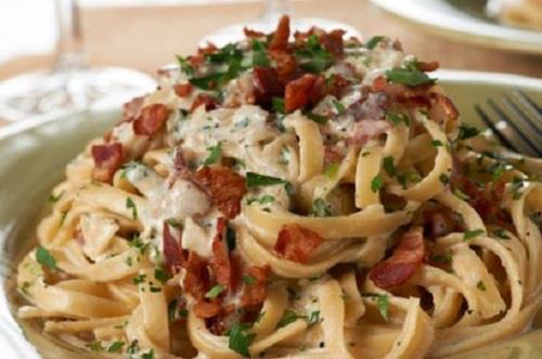 Bacon Fettucini Alfredo