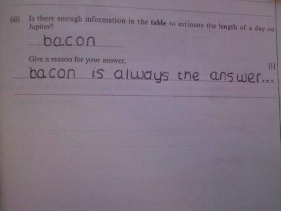 bacon is the answer